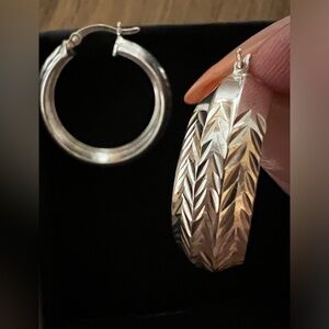 Sterling silver hoops
